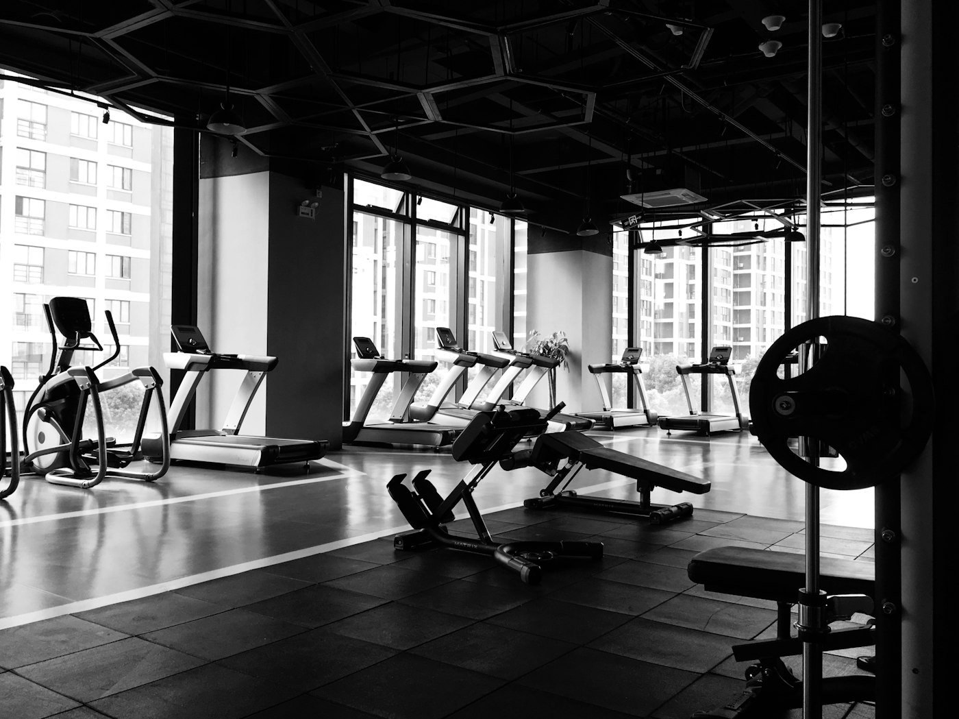 Modern fitness studio ready for scheduled personal training