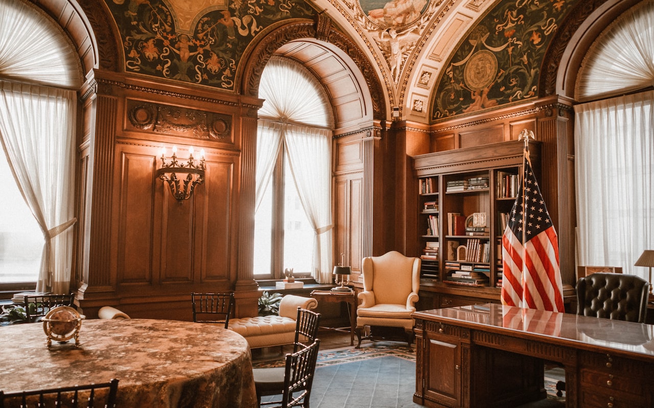 A law office reception ready to receive clients