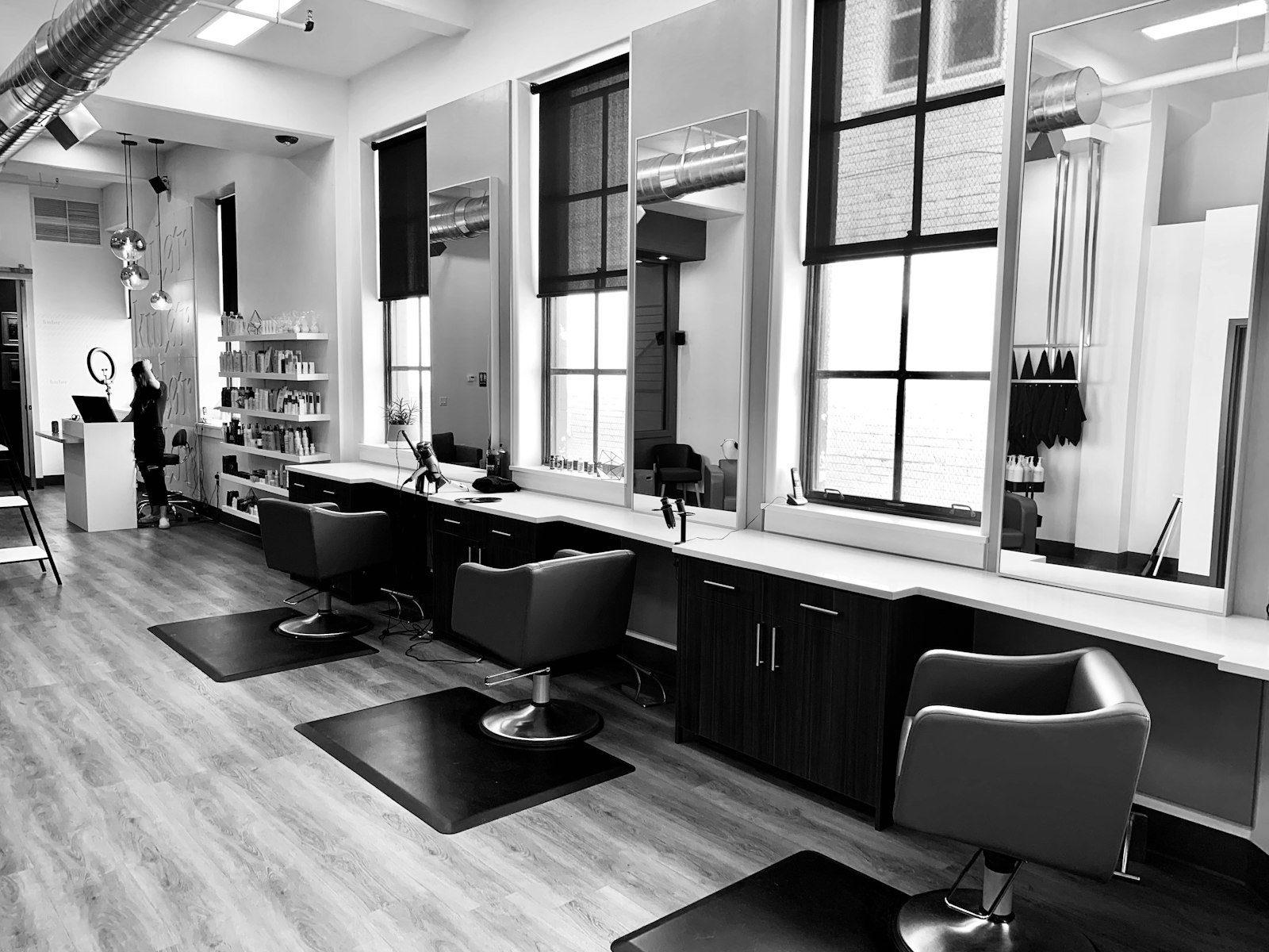 Modern salon interior ready for client appointment booking