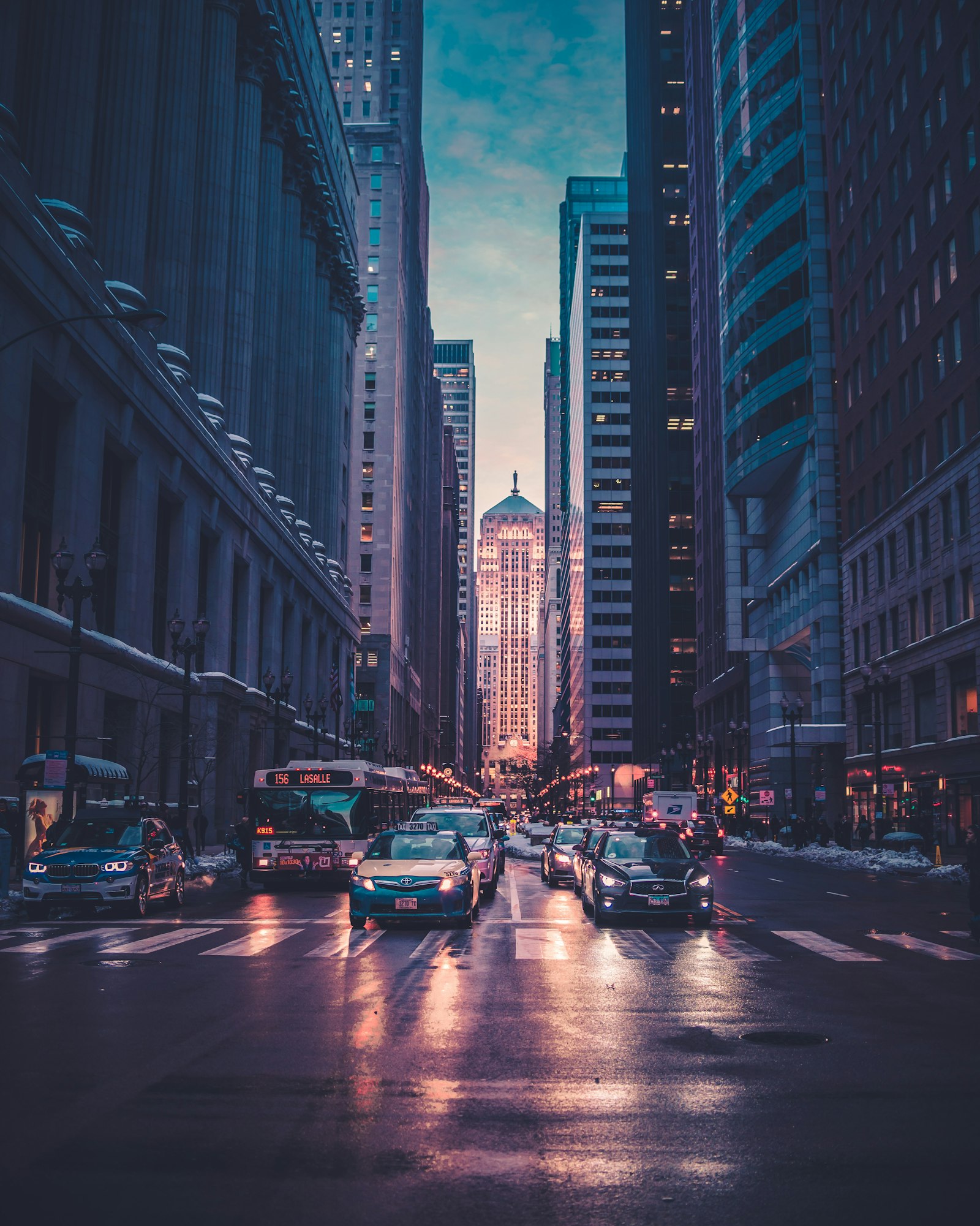 City street at night when after-hours business calls still come in